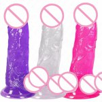 10Pcs/Lot Waterproof Jelly Realistic Dildo Flexible Penis Dick with Textured Shaft Strong Suction Cup Adult Sex Toys For Women