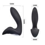 New Vibrating Prostate Massager Men Anal Plug Waterproof with Powerful Motors 10 Stimulation Patterns Butt Anus Silicone Sex Toy