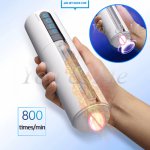 2018 New Intelligent Voice Heating Blowjob Sucking Sex Machine Male Masturbators Cup Artificial Vagina Real Pussy For Men