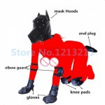 BDSM Dog Slave Adult Games Mask Hood Bondage Gloves Elbow Pads Knee Pads Metal Anal Plug Tail Fetish Sex Toys For Women Couples