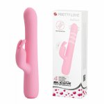Pretty Love USB rechargeable 7 Speed rabbit vibrator inflatable dildo vibrator Adult sex toys for women massager vibrator
