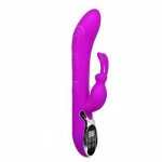 Heating Double points Rabbit G-spot vibrator USB rechargable waterproof pussy vibrator adult sex toys wand magic massager 001