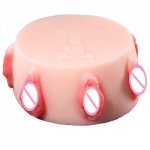 Newest! Seven Vagina Sex Masturbation Cup Different Pussy Realistic Sex Doll Masturbator For Men Fun Birthday Cake Gift Sex Toy