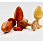 random nature wood material good wood smell wooden color anal butt plug anus backyard masturbator sex toy for adults