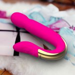 U Shape G Spot Vibrator AV Wand Massager Sex Toy Super Strong Two Motor Dual Vibration Adult Toy for Girl Erotic Toys