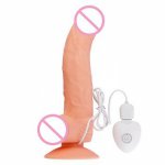 USB Rechargeable 20 Frequencies Powerful Suction Cup G Spot 6.8 Inch Sex Toy Electric Dildo Sex Toys Sex Products