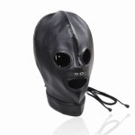 Sex  Mask BDSM Bondage Leather Hood Erotic Adult Games Fetish Sex Toy Restraint brinquedos sexuais harness juguete