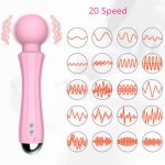 20 Speed Powerful Vibrator for Woman AV Dildos Magic Wand Vibrators Massager Oral Clit Adult Sex Toys Vibrator Erotic Toys