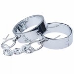 12pcs Adult games slave Sex Toys Stainless Steel Handcuff bdsm bondage Metal Ankle Cuffs Binding Gay Fetish Slave Restraints