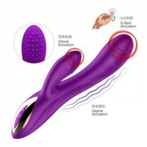 10 Speed 360 Rotating Oral Vibrator Rechargeable Dual Vibrating G Spot Vagina Massager Huge Dildo Vibrator Masturbator for Women