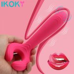 Ikoky, IKOKY 12 Speed Nipple Clip Dildo Vibrator G spot Stimulate Vibrators Clitoris Vaginal Massager Female Masturbation
