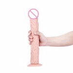 Hismith Realistic Big Dildo 13.7 inch Huge Flexible Penis with Strong Suction Cup Soft Female Masturbator Sex Toys for Women