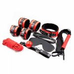 7 Pieces/ Set Bondage Sex Toys Erotic Fetish Sex Sets   Whip Handcuffs Mouth Ball Gag Adult Games BDSM  Sets For Couples