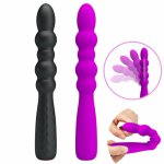 Bendable Vibrating Anal Beads Vibrator Rechargeable Waterproof 12 Vibration Modes G-spot Vibrators Sex Toy for Women Couples Men