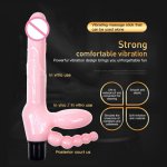 Female vibrator three-point strong shock continuously variable lesbian vibrator sex toys for woman