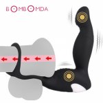 Male Prostate Massage Vibrator Anal Plug Silicone Waterproof Stimulator Dildo Butt Plug Delay Ejaculation Ring Vibrator For Men