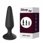 Butt Plug Anal Plugs Safe Silicone Dildo 3 pack Unisex Sex Stopper 3 Different Size Adult Sex Toy for Men/Women Trainer Massager