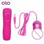 OLO 7 Modes Dildo Vibrator Glans Flashing Vibe Realistic Penis Clitoris Stimulator G-spot Massage Sex Toys for Women