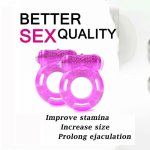 Couple Sexy Toy, Elastic Delay Ring, Vibrating Cock Stretchy Intense Clit Stimulation, Premature Ejaculation Lock Vibrator