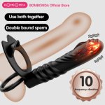 Double Penetration Anal Plug Dildo Vibrator Butt Plug Sex Toys for Couples Strapless Strap-on Dildo Vibrators for Woman Sex Shop