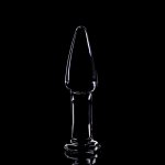 B Style Pyrex Glass Dildo Artificial Penis Dick Crystal Anal Butt Plug Prostate Massage Sex toy for Adult Women Men Gay