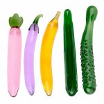 Glass Dildo, Crystal Penis Anal Butt Plug Vaginal G-Spot Clitoral Masturbation Massager Sex Toys for Women