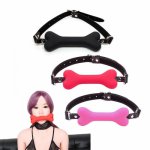 Silicone Dog Bone Gag Oral Sex Slave Open Mouth Gag Women Bdsm Fetish Bondage Restraint Erotic Sex Toys For Couples Adult Game