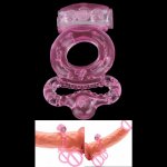 New Vibrator Stimulator Men Jelly Vibrating Sex Toys Lasting Ring Finger Vibration Sex Adult Adjustable Adult Toys Tools