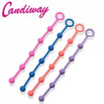 candiway Anal Beads Chain,Beads Chain G-spot anal balls Butt Plug,Anal Toys silicone anus sex toy,woman man sex product