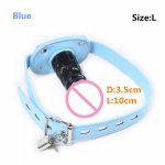 Sex Silicone Dildo Mouth Gag Toys with Leather Strap Locking Buckles For Couples Adults Games Slave Role Play Bdsm Bondage