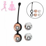 Metal Kegel Balls Shrink Vagina Ball Geisha Ben Wa Ball for Woman, Vaginal Muscle Tighten Trainer, Toys for Adults Sex Machine