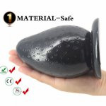 Sex shop 7.5cm super huge anal plug with suction cup strawberry big anal balls anus massage stopper adult sex toys for men women