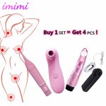 4pcs/set Machine Sex G Spot Clitoris Stimulator Masturbation Nipple Sucking Dildo Vibrator Sex Toys for Couples Woman Vibrating