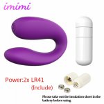 U Silicone Stimulator Double Vibrators Toy For Women USB Rechargeable Dildo Masturbator For Couples Sex Wireless Vibrator