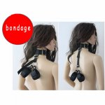 sex toys for woman Bondage Adjustable Collar Handcuffs Neck To Wrist Restraint for Beginner couples Flirting Adult button