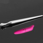 2 Pcs/Lot Vibrator And 100mm Blocked urethral for men penis plug sound Alternative masturbation man sex toys products toy