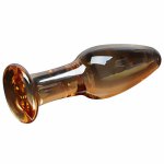 Sex Toys 3.1cm Glass Crystal Butt Plug For Men And Women Anal Massager Ass Masturbator Gay Sex Products Anal