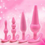 TPR Anal SexToys Butt Anal Plug Anal Sex Toys Adult Sex Products For Women And Men Masturbation 4pcs/set