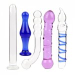 Large Pyrex Glass Anal Beads Big Crystal Dildo Penis Butt Plug Artificial Dick Masturbate Adult Sex Toy For Women Men Gay