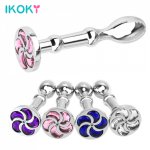 Ikoky, IKOKY Sex Toys For Woman Men Metal Anal Plug Moon Shape Jewelry Butt Plug Prostate Massager Butt Stimulation Anal Sex Toys