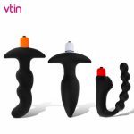 Anal Beads Toys Butt Plug Power Vibrator For Women Massage Dilator Prostate Massage Wear Outdoor Sensuality G spot Stimulator