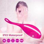 Wireless Music Egg Vibrator, Powerful 10 Vibration Mode Waterproof Wearable Dildo Vibrator G Spot A Spot U Spot for Women, Pink