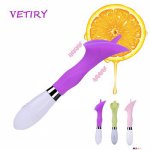 VETIRY G-spot Tongue Vibrator Brush Vibrator Spike Vibrator G-spot Massage AV Rod Vaginal Clitoral Stimulator Sex Toys for Women