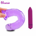 10 Speed Bullet Vibrator Erotic Soft Jelly Dildo Realistic Penis Strong Suction Cup Mini Vibrators for Women Clitoris Stimulator