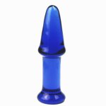 Beaded glass butt plug with T-bar base for graduated anal pleasure role play Adult Sex Toy Sex Products for woman gay 13cm