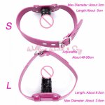 Leather Harness Bondage Gag Silicone Penis Gag Mouth Plug Oral Sex Dildo Gag Fetish Adult Game Sex Products For Couples Sex Toys