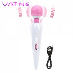 VATINE AV Vibrators Powerful Magic Wand G-spot Massager USB Charging Adjustable Speed Clitoris Stimulator Sex Toys for Women