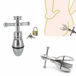 Heavy Anus Beads Stainless Steel Anal Plug With Lock Expanding Asslock Butt Plug Trainer Butt Plug Sex Toys For Woman Couples