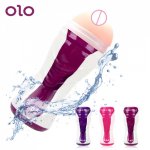 OLO Vagina Masturbation Cup Male Masturbator Reusable Sex Cup Soft Silicone Realistic Pussy Adult Products Sex Toys for Men