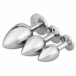 3pcs/set Anal Plug Jewel Decoration Butt Plug Sex Toys Prostate Massager Anus  Sex Tools Toys Accessories Dropship